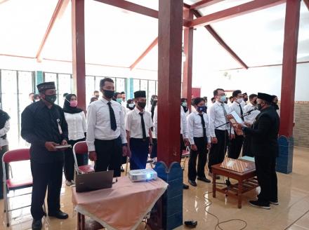 PELANTIKAN KPPS PEMILU BUPATI DAN WAKIL BUPATI TRENGGALEK TAHUN 2020 DESA JAJAR